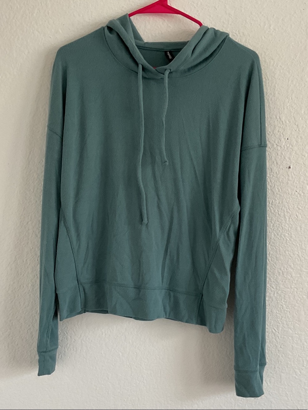 MPG Sage Teal Hooded Women’s Sweater